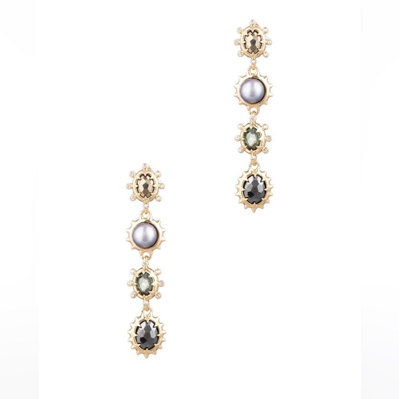 ALEXIS BITTAR Georgian Linear Drop Post Earrings - Picture 8 of 13